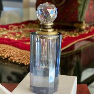 Oleg Cassini Blue Shimmer Mini Crystal Perfume Bottle